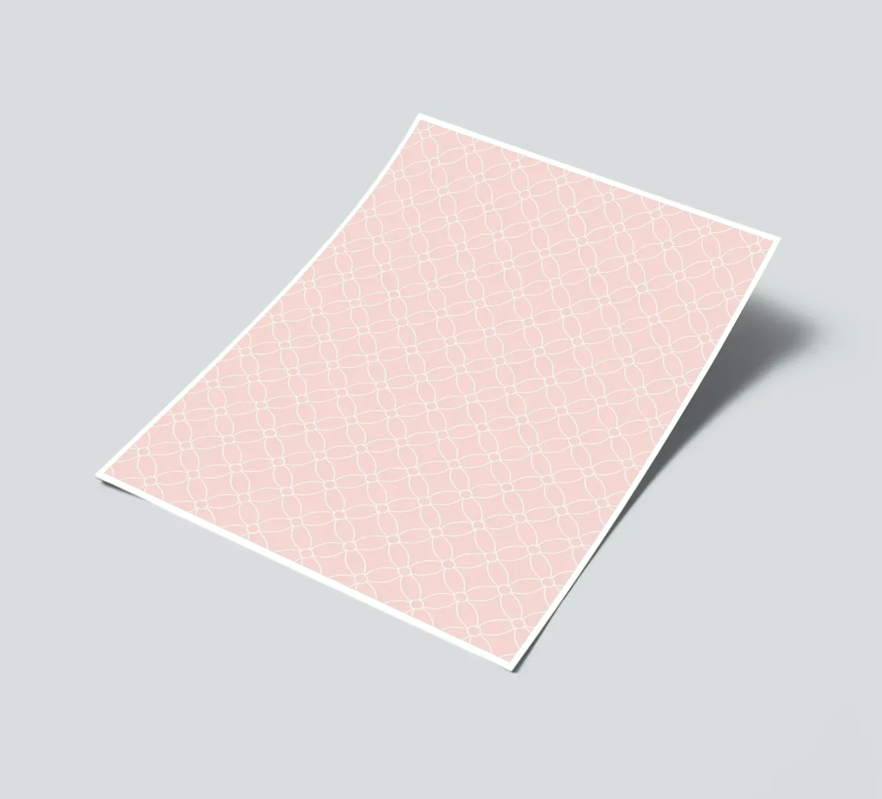 Geometric Simple Flowers Pattern | White on Dusty Blush sticker sheet by Beauty in Simplicity