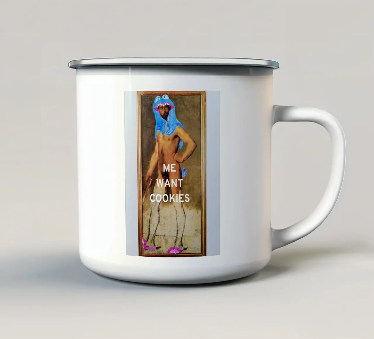 ME WANT COOKIES tazza in smalto da Trash is dada Official
