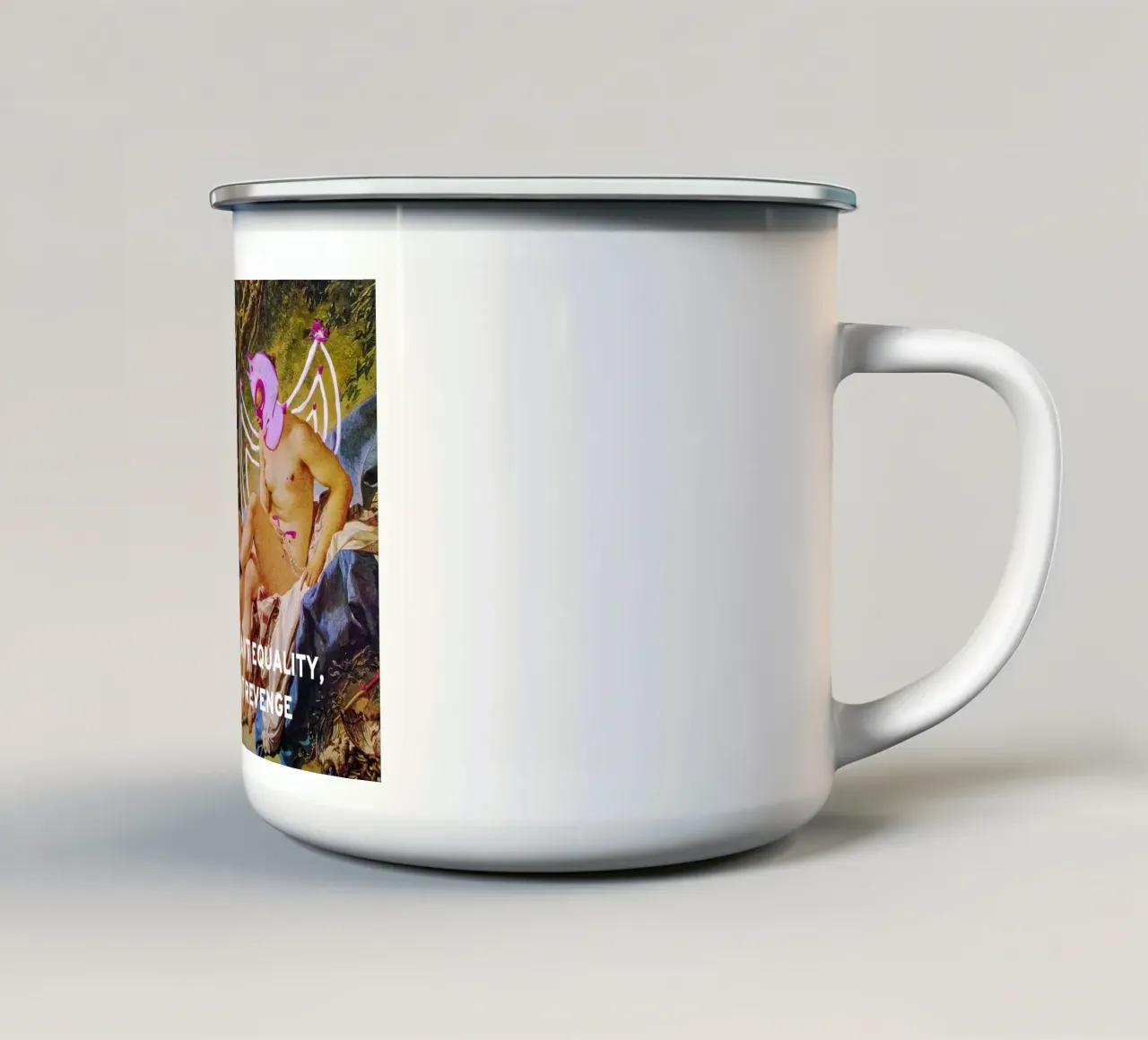 WE DONT WANT EQUALITY, WE WANT REVENGE tazza in smalto da Trash is dada Official