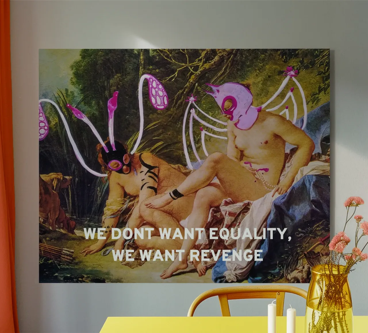 WE DONT WANT EQUALITY, WE WANT REVENGE plexiglass da Trash is dada Official