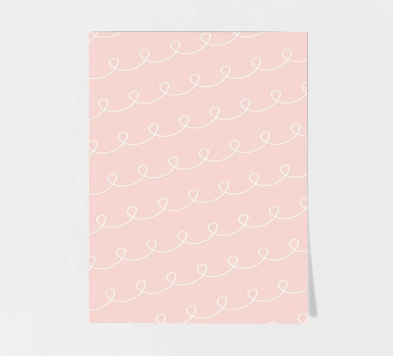 Minimal Geometric Looping Line Drawing | White on Dusty Pink sticker sheet by Beauty in Simplicity
