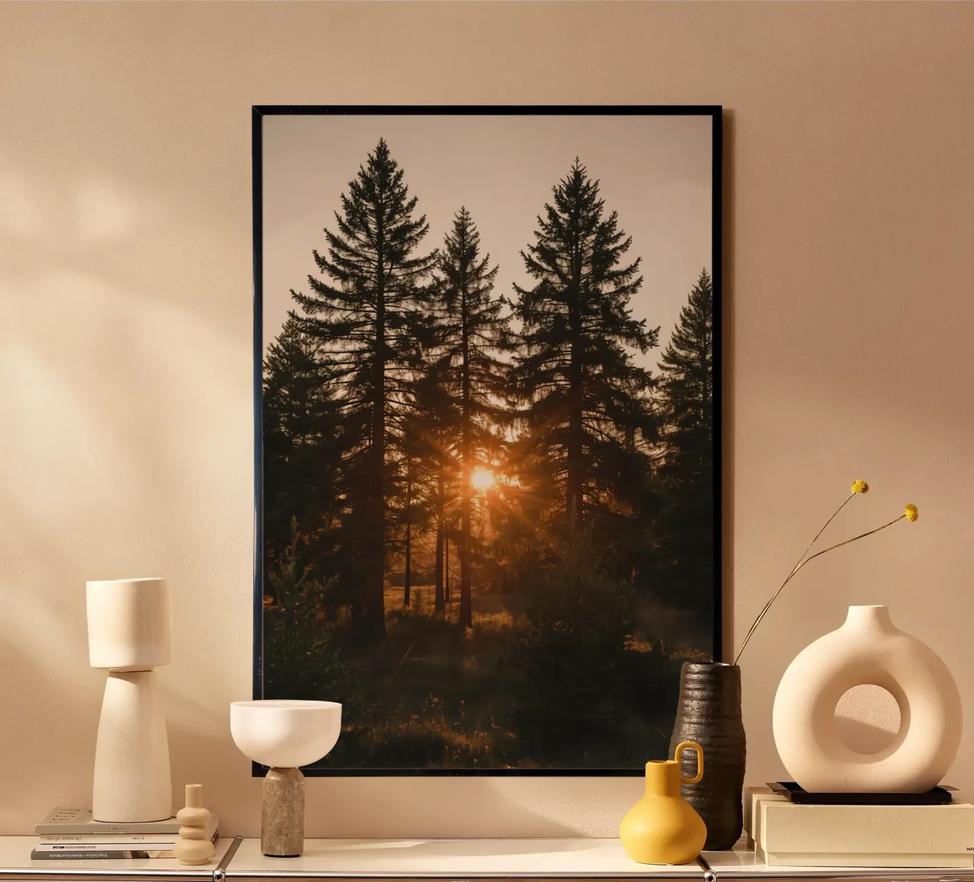 Foresta con Sunburst poster da DesignDoodle