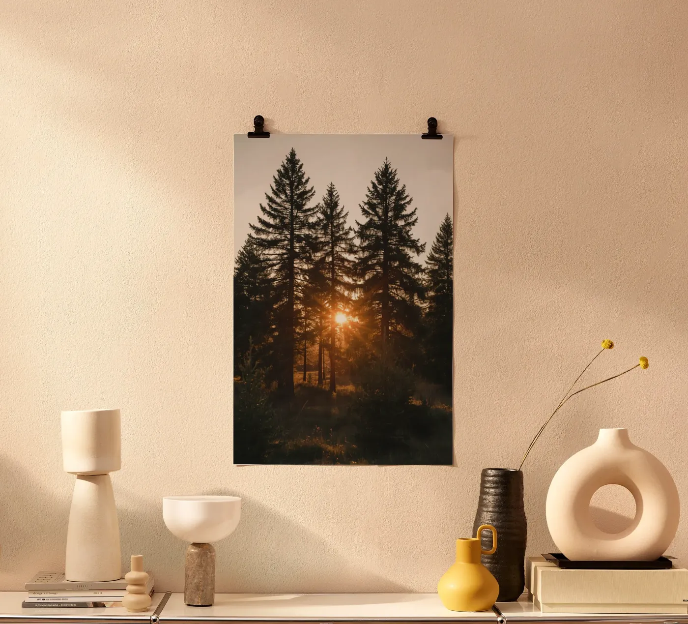 Foresta con Sunburst poster da DesignDoodle