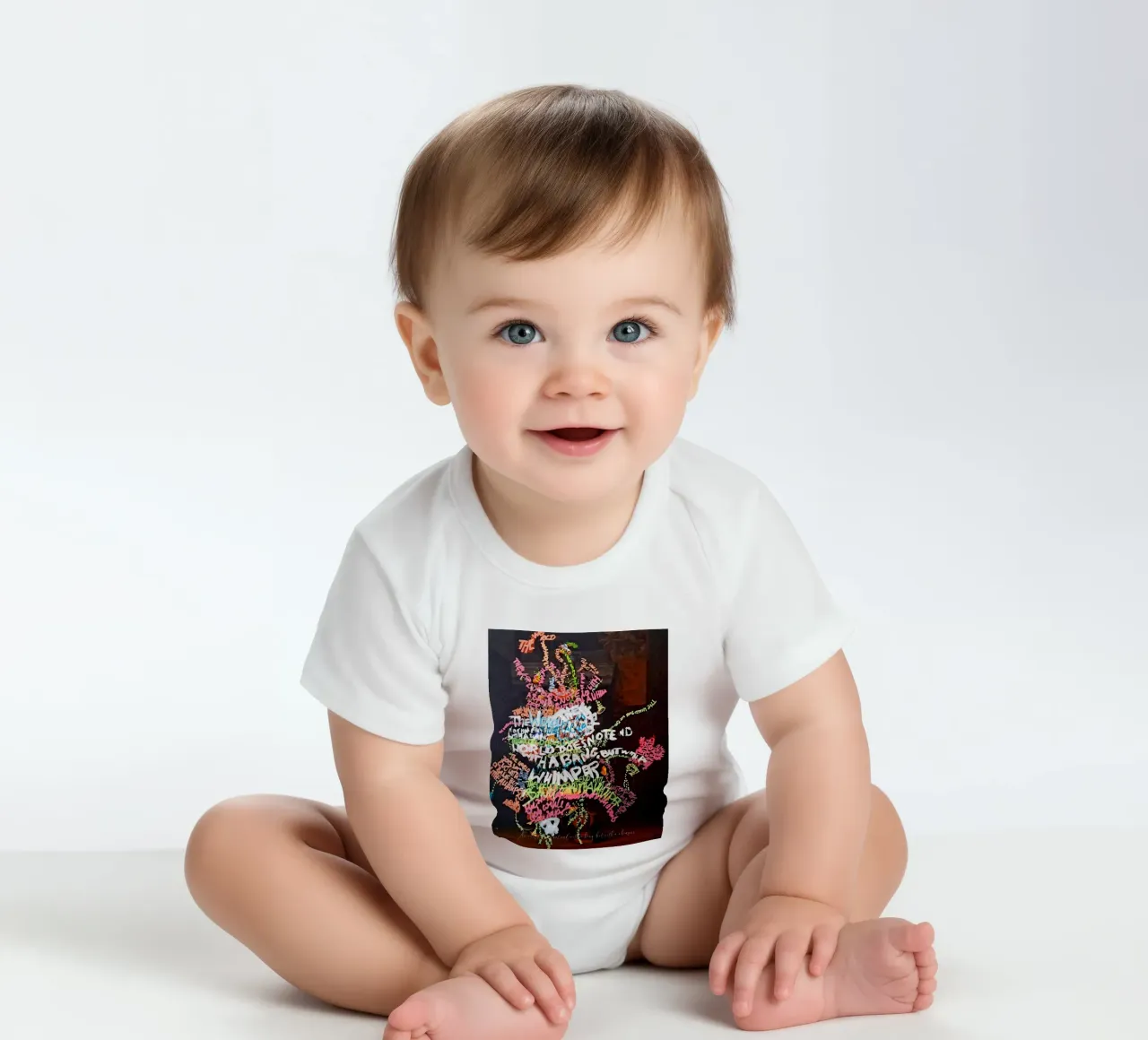 The world does not end with a bang, but with a whimper short-sleeve baby romper by Trash is dada Official
