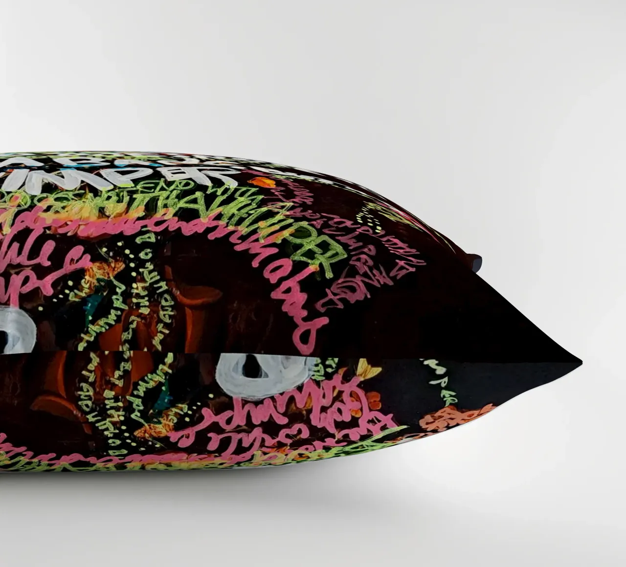 The world does not end with a bang, but with a whimper decorative cushion by Trash is dada Official