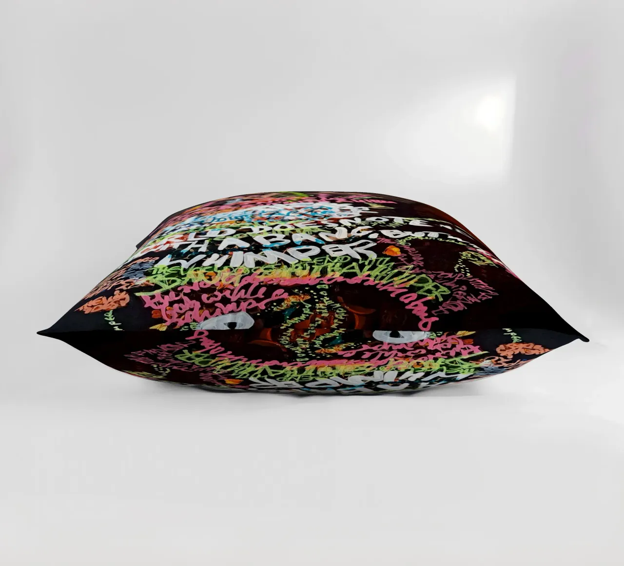 The world does not end with a bang, but with a whimper decorative cushion by Trash is dada Official