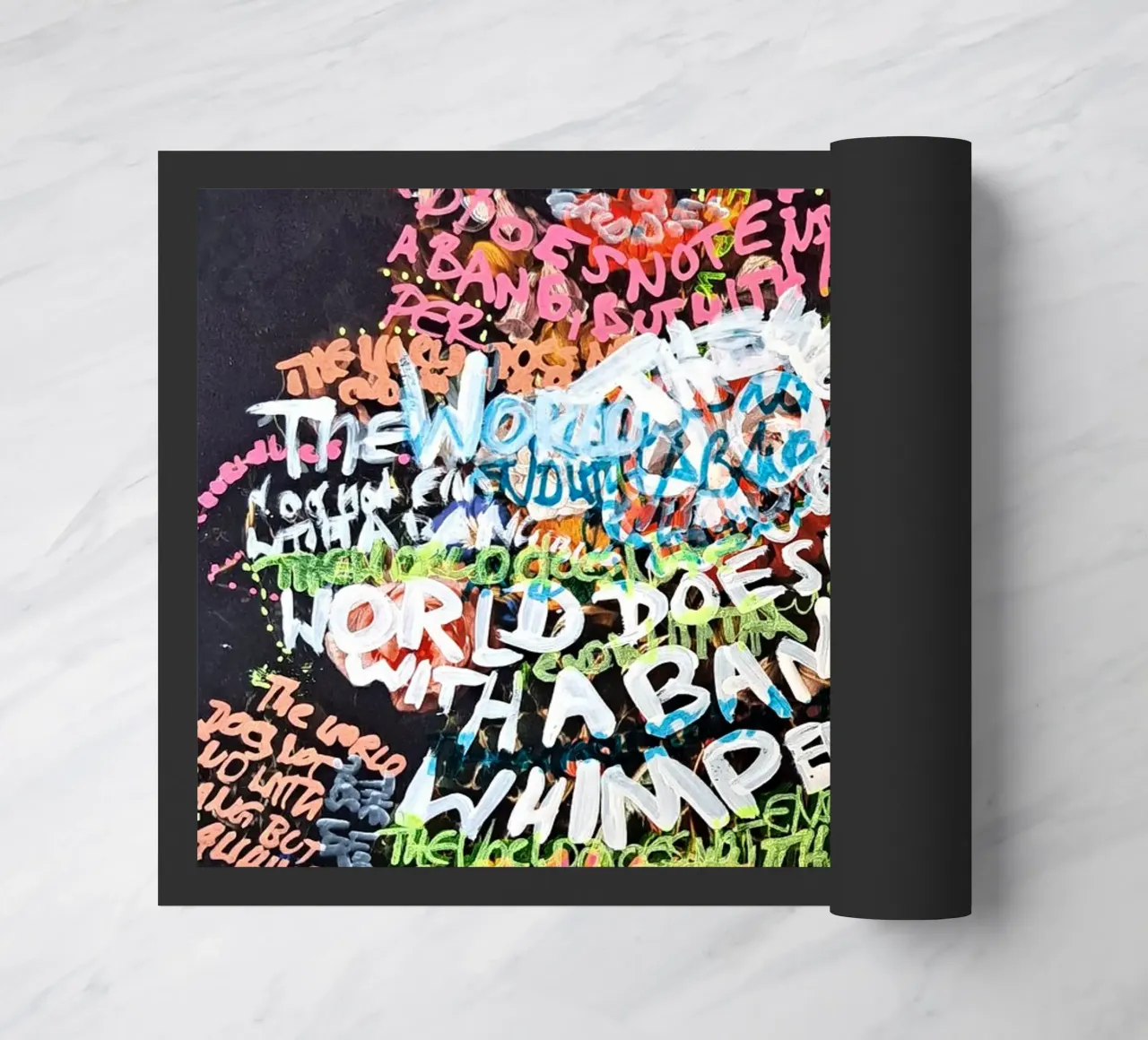 The world does not end with a bang, but with a whimper doormat by Trash is dada Official