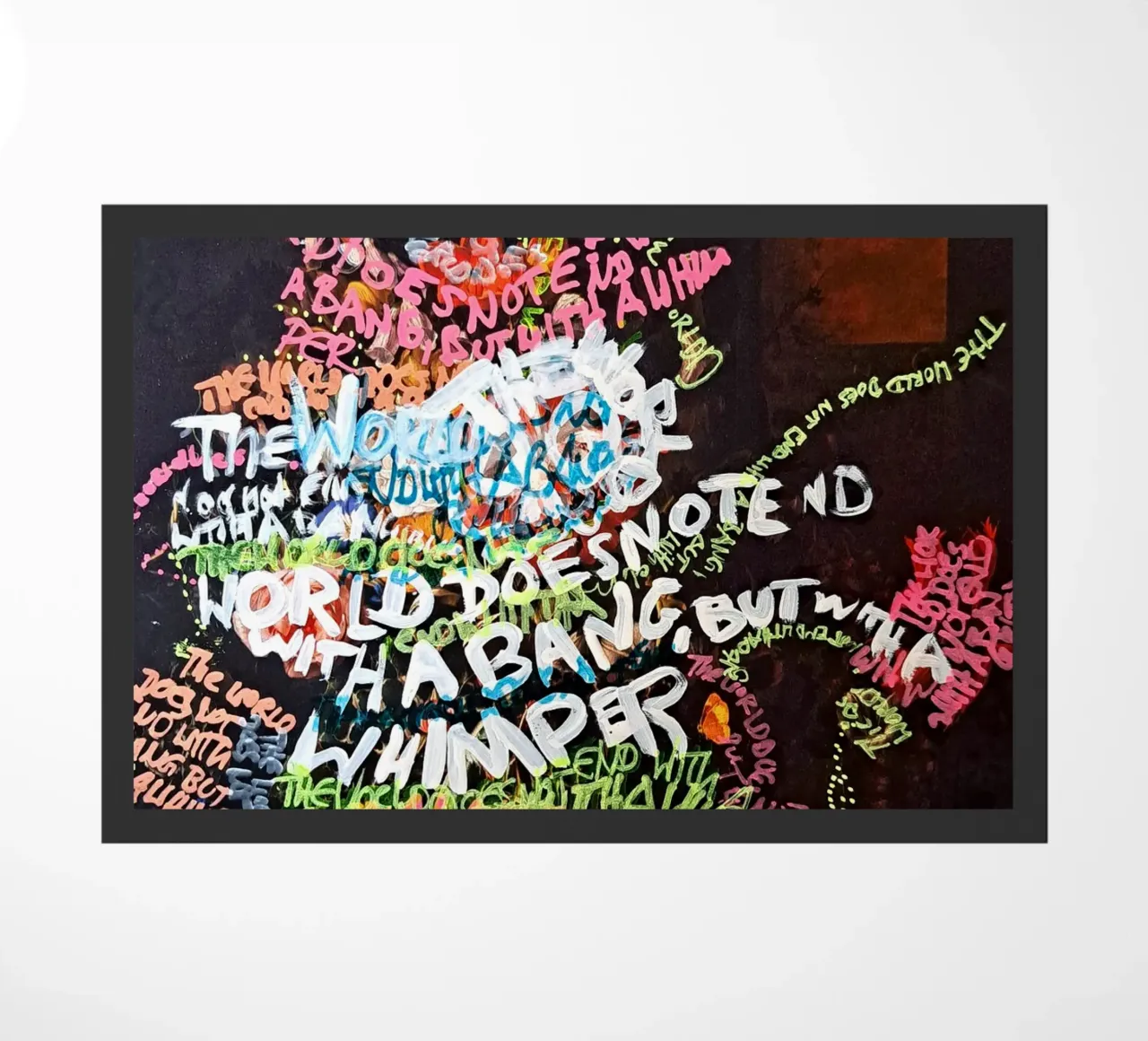 The world does not end with a bang, but with a whimper doormat by Trash is dada Official