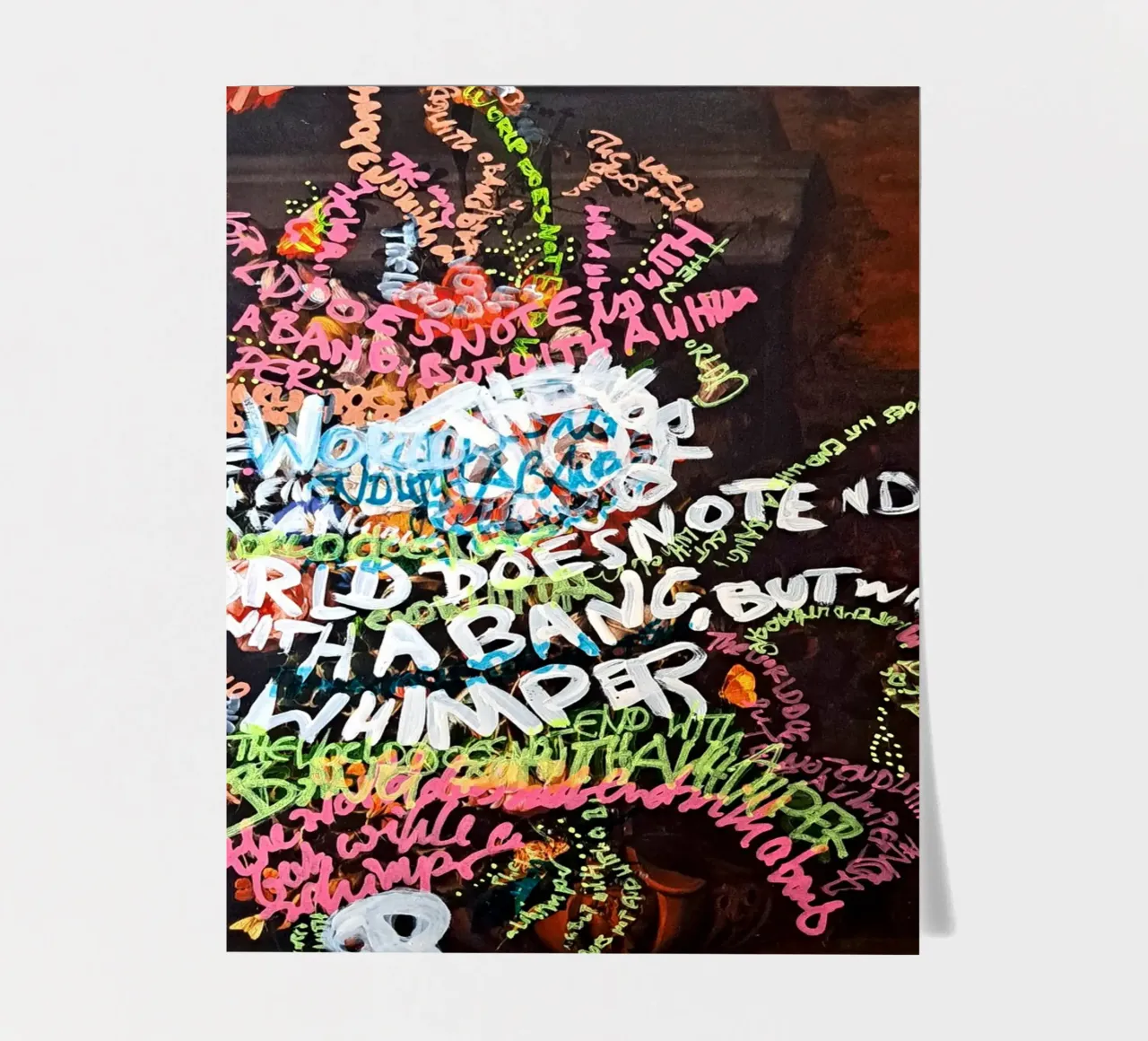 The world does not end with a bang, but with a whimper sticker sheet by Trash is dada Official