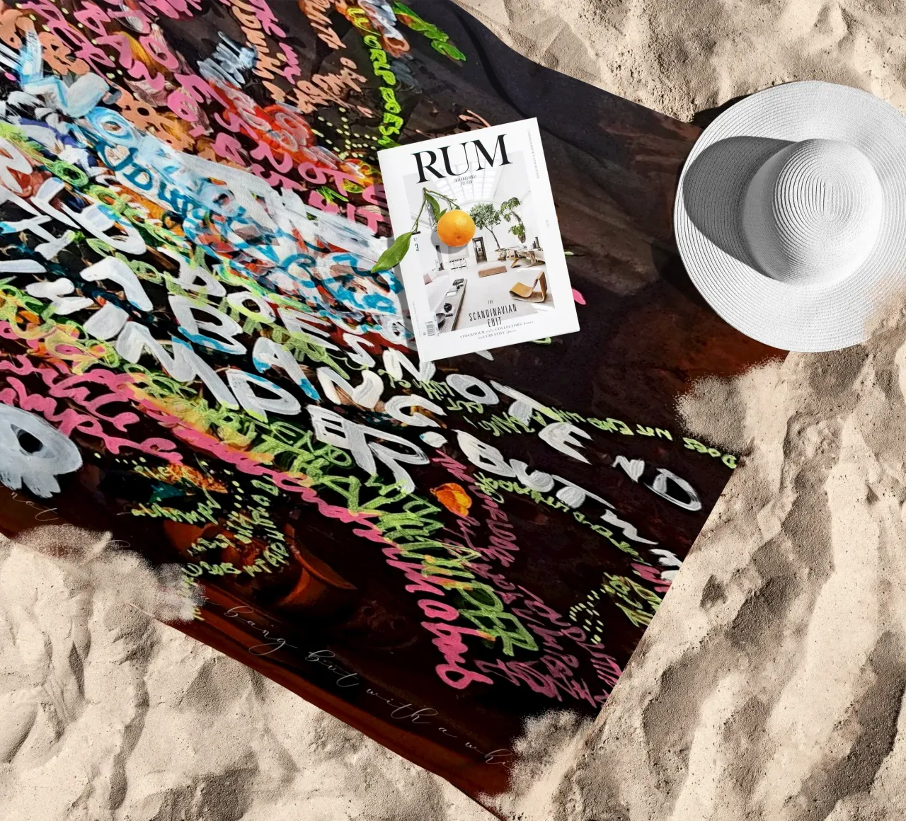The world does not end with a bang, but with a whimper beach towel by Trash is dada Official