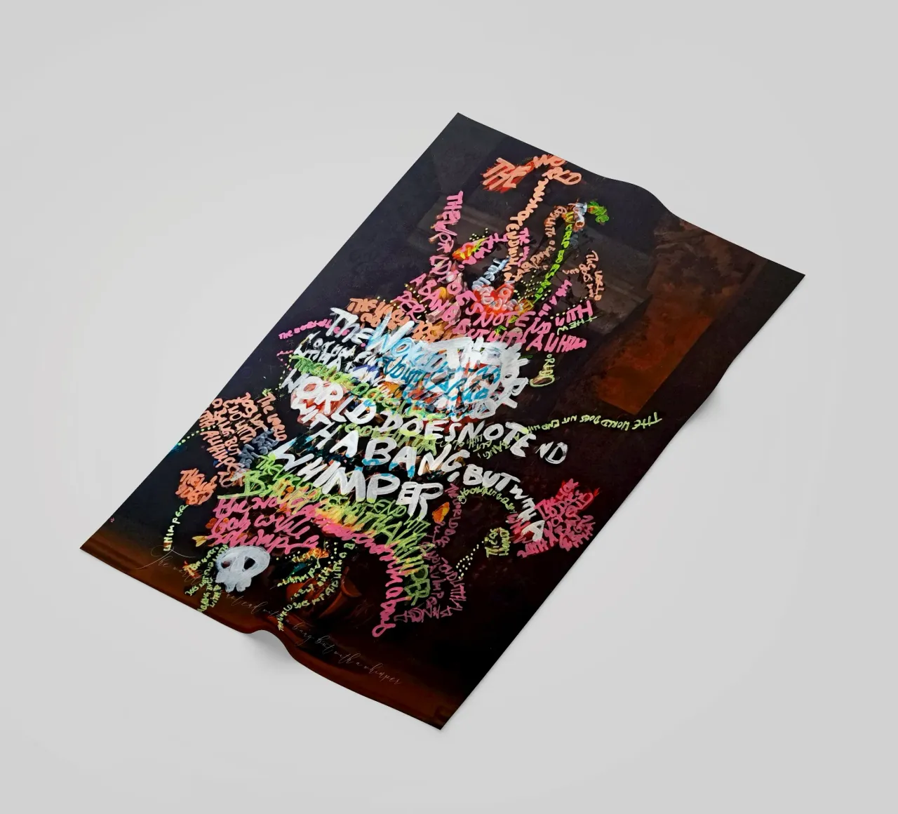 The world does not end with a bang, but with a whimper beach towel by Trash is dada Official