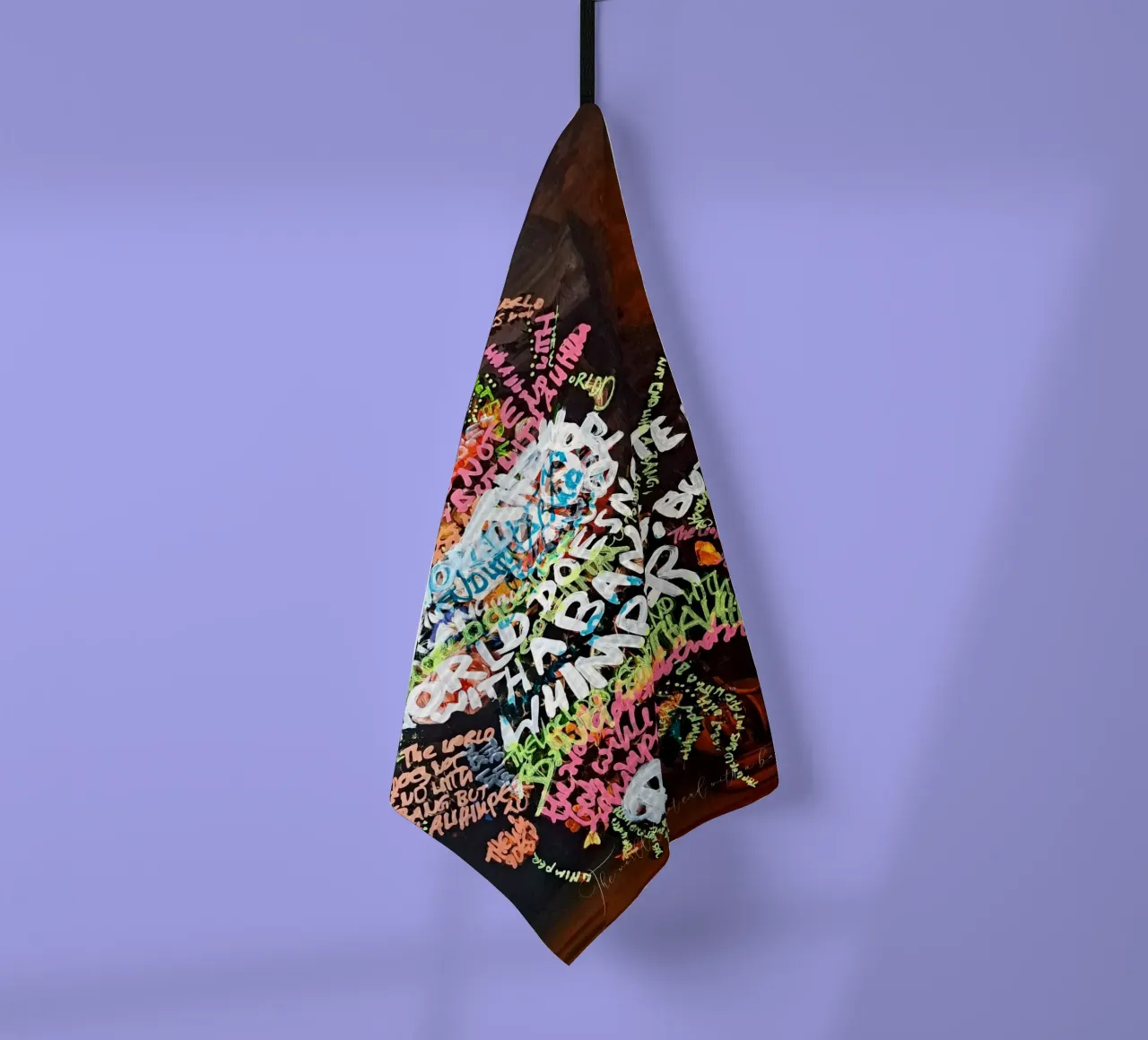 The world does not end with a bang, but with a whimper tea towel by Trash is dada Official