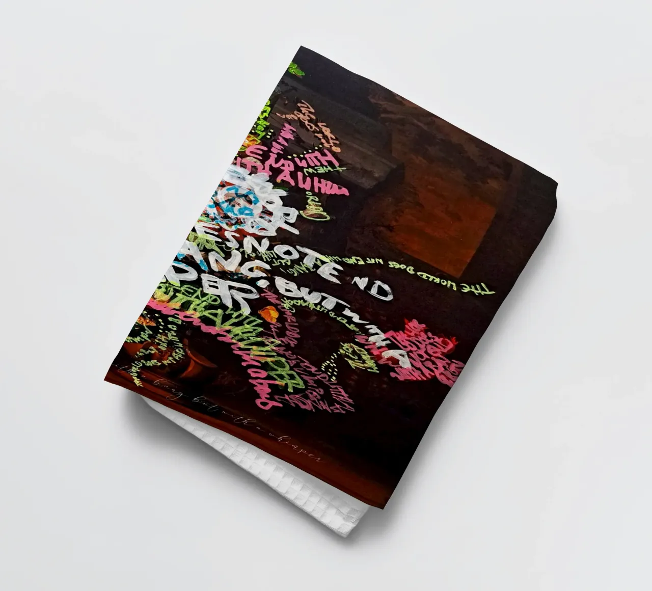 The world does not end with a bang, but with a whimper tea towel by Trash is dada Official