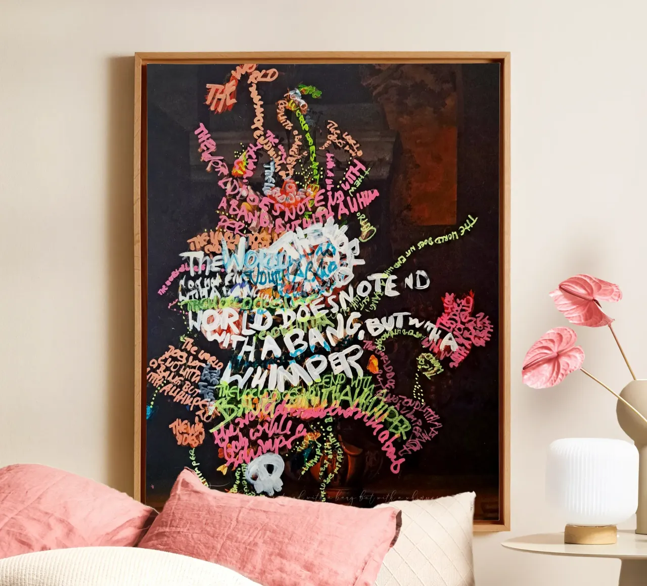 The world does not end with a bang, but with a whimper canvas by Trash is dada Official