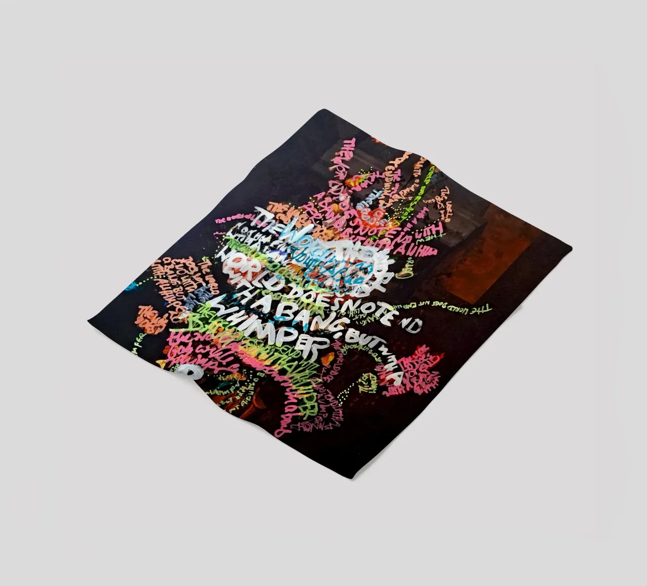 The world does not end with a bang, but with a whimper fleece blanket by Trash is dada Official