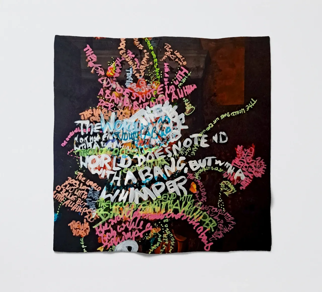 The world does not end with a bang, but with a whimper fleece blanket by Trash is dada Official