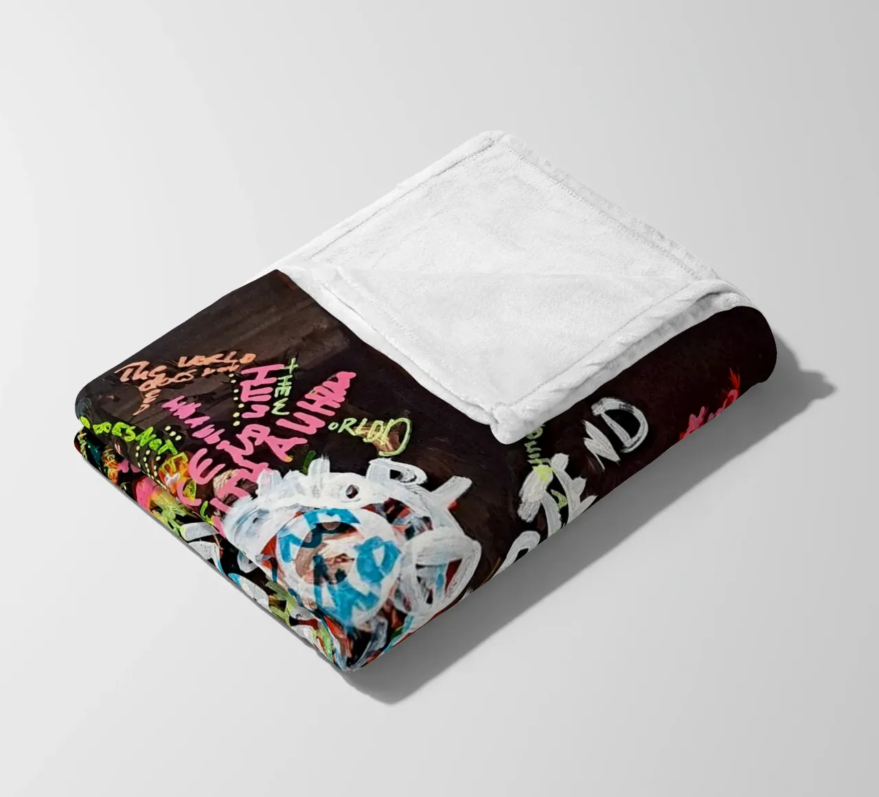 The world does not end with a bang, but with a whimper fleece blanket by Trash is dada Official