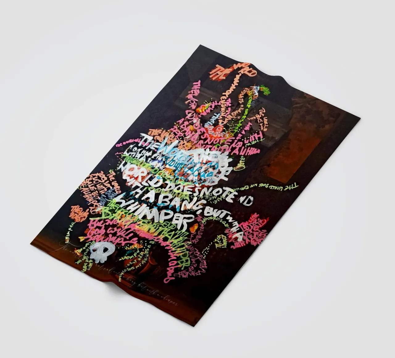The world does not end with a bang, but with a whimper fleece blanket by Trash is dada Official