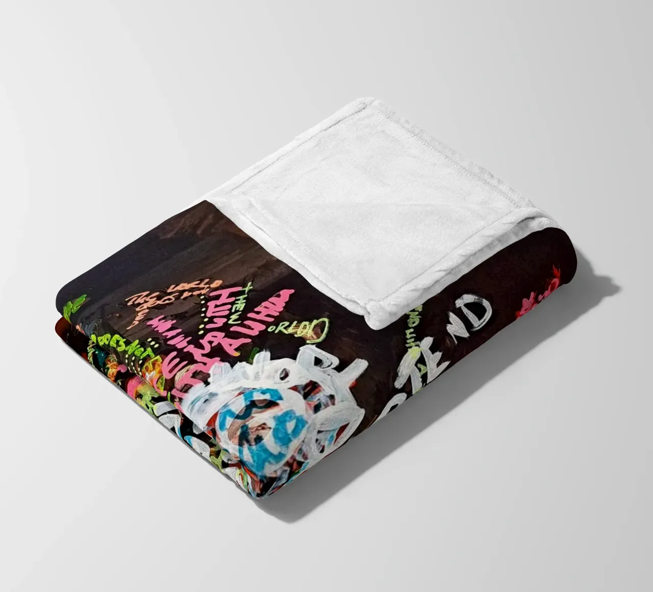 The world does not end with a bang, but with a whimper fleece blanket by Trash is dada Official