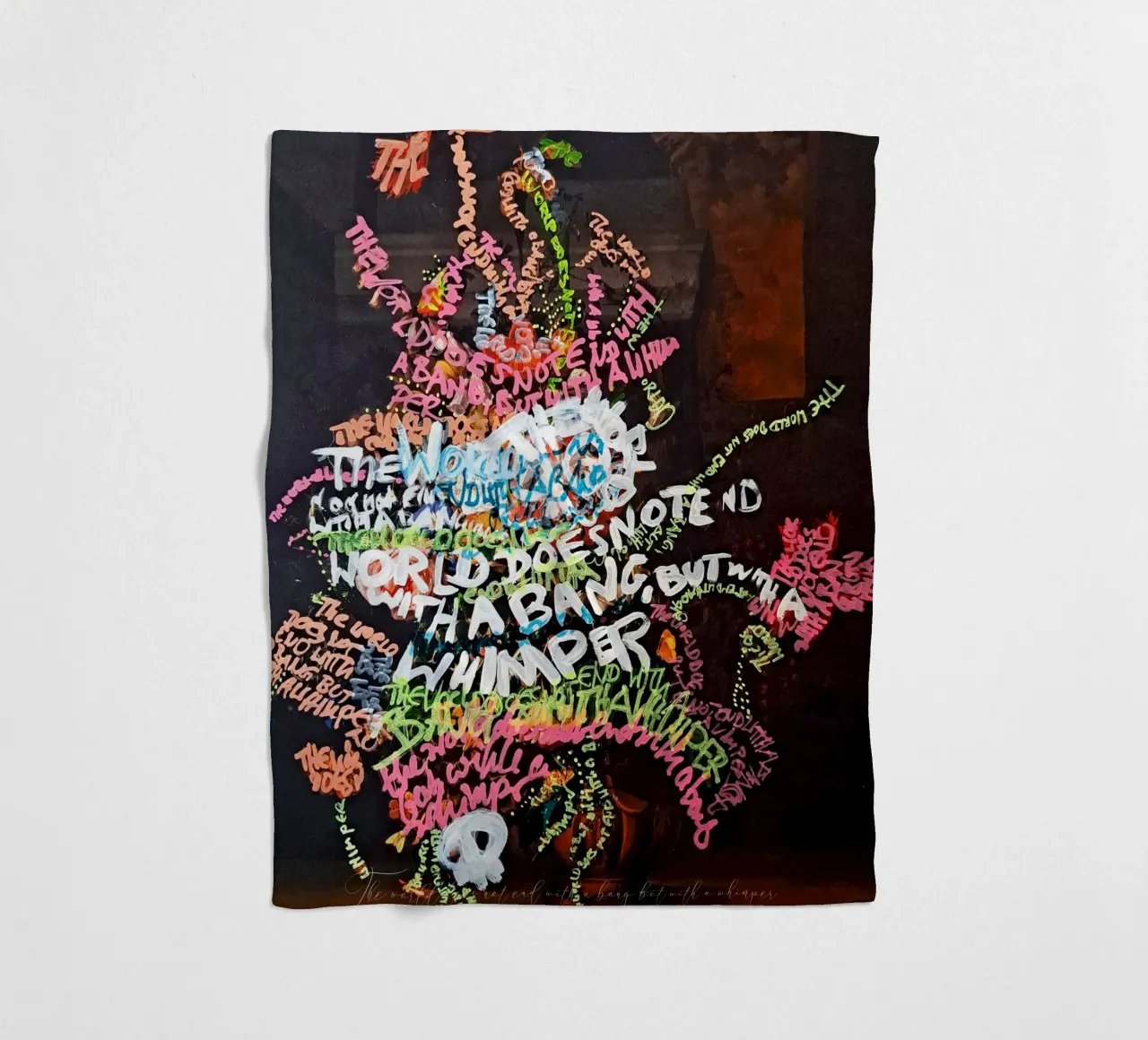 The world does not end with a bang, but with a whimper fleece blanket by Trash is dada Official
