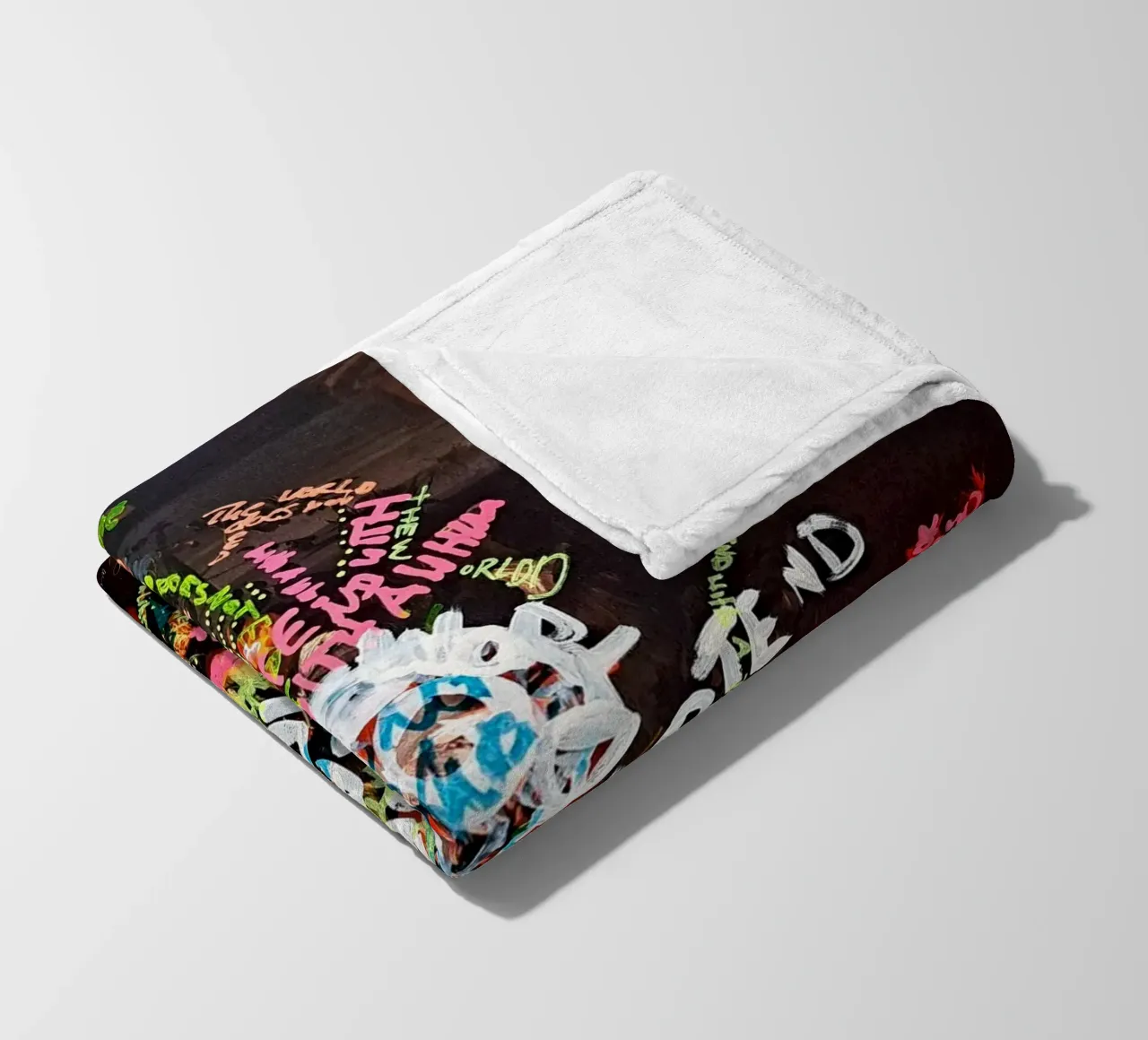 The world does not end with a bang, but with a whimper fleece blanket by Trash is dada Official