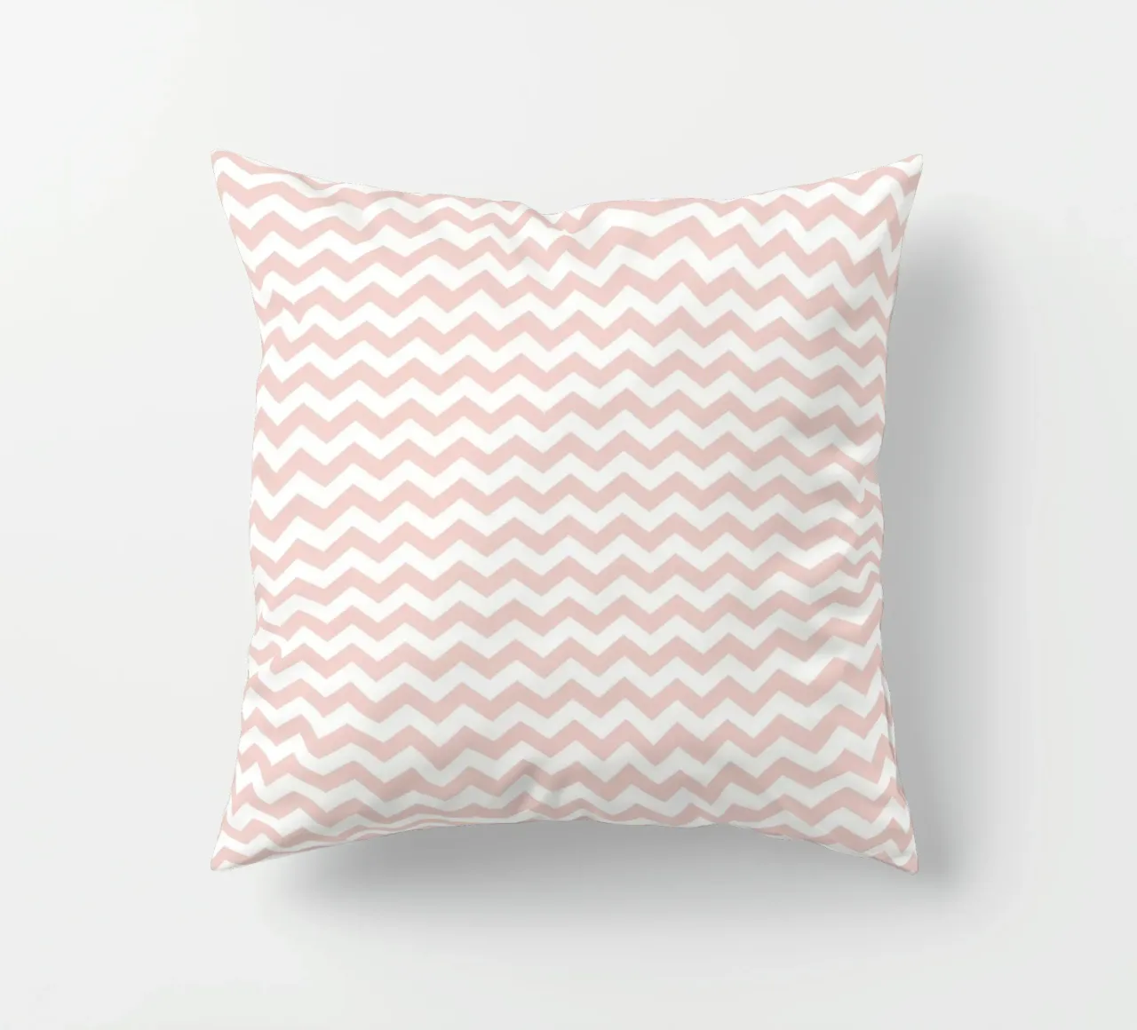 Minimalistisches einfaches Chevron-Muster | Staubiges Rosa und Weiß Kissen von Beauty in Simplicity