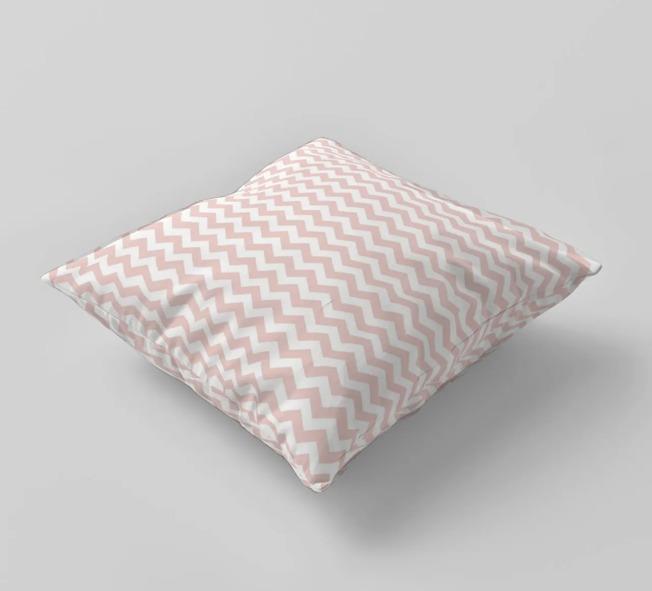 Minimal Basic Simple Chevron Pattern | Dusty Pink and White (Rosa e Bianco) cuscino da Beauty in Simplicity