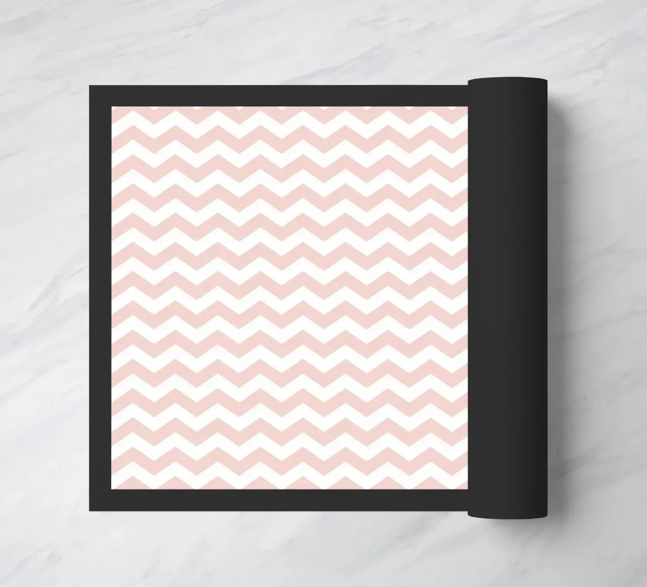 Minimal Basic Simple Chevron Pattern | Dusty Pink and White (Rosa e Bianco) zerbino da Beauty in Simplicity