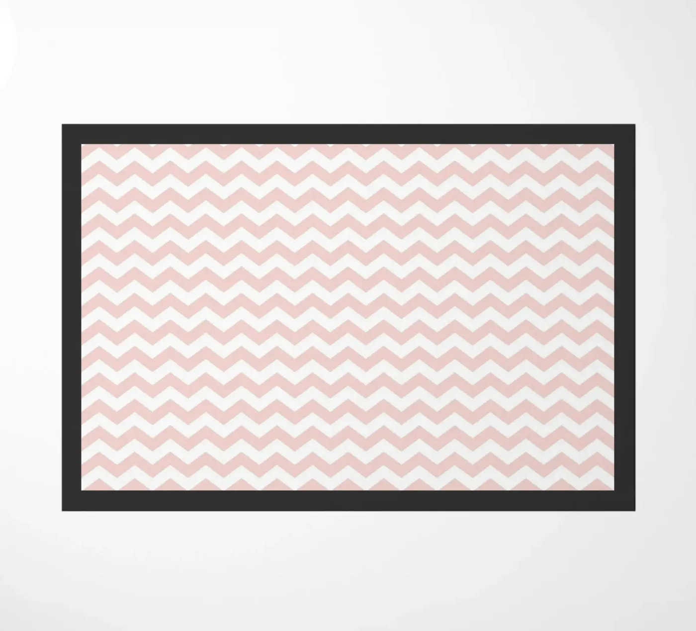 Minimal Basic Simple Chevron Pattern | Dusty Pink and White doormat by Beauty in Simplicity