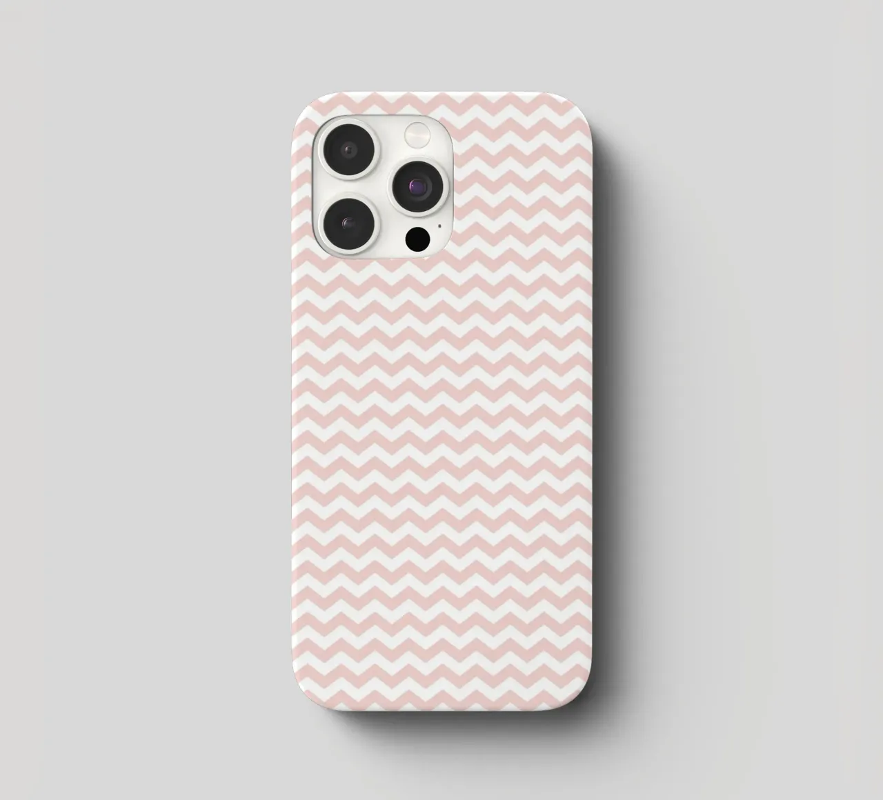 Minimal Basic Simple Chevron Pattern | Dusty Pink and White (Rosa e Bianco) cover iphone da Beauty in Simplicity