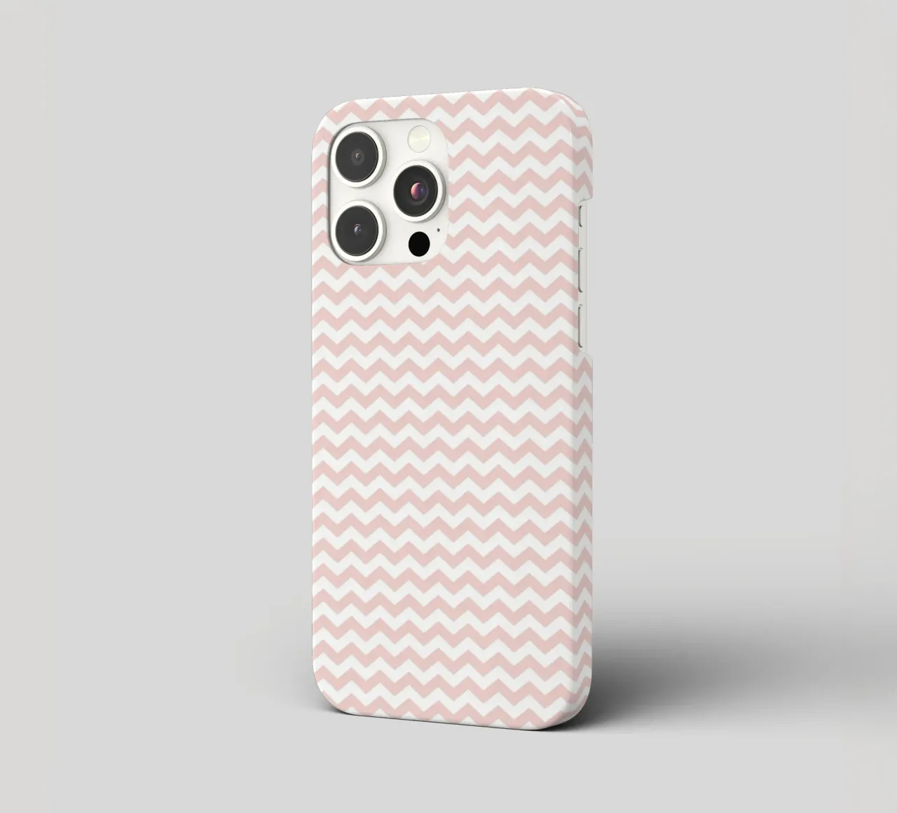 Minimal Basic Simple Chevron Pattern | Dusty Pink and White (Rosa e Bianco) cover iphone da Beauty in Simplicity