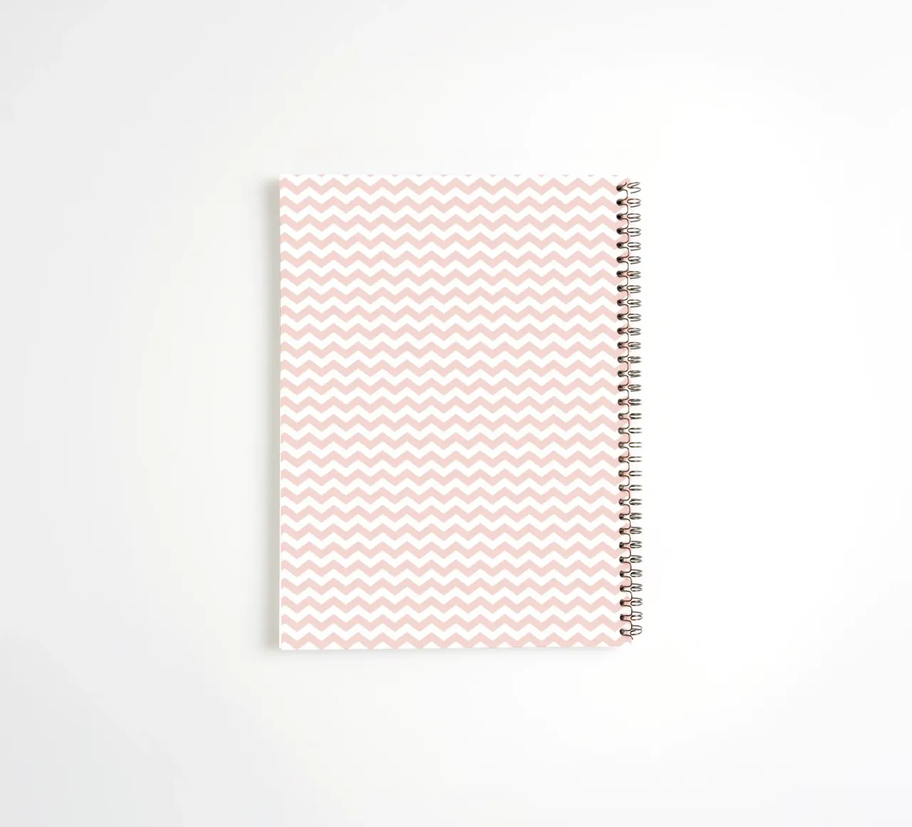 Minimal Basic Simple Chevron Pattern | Dusty Pink and White spiral notebook by Beauty in Simplicity