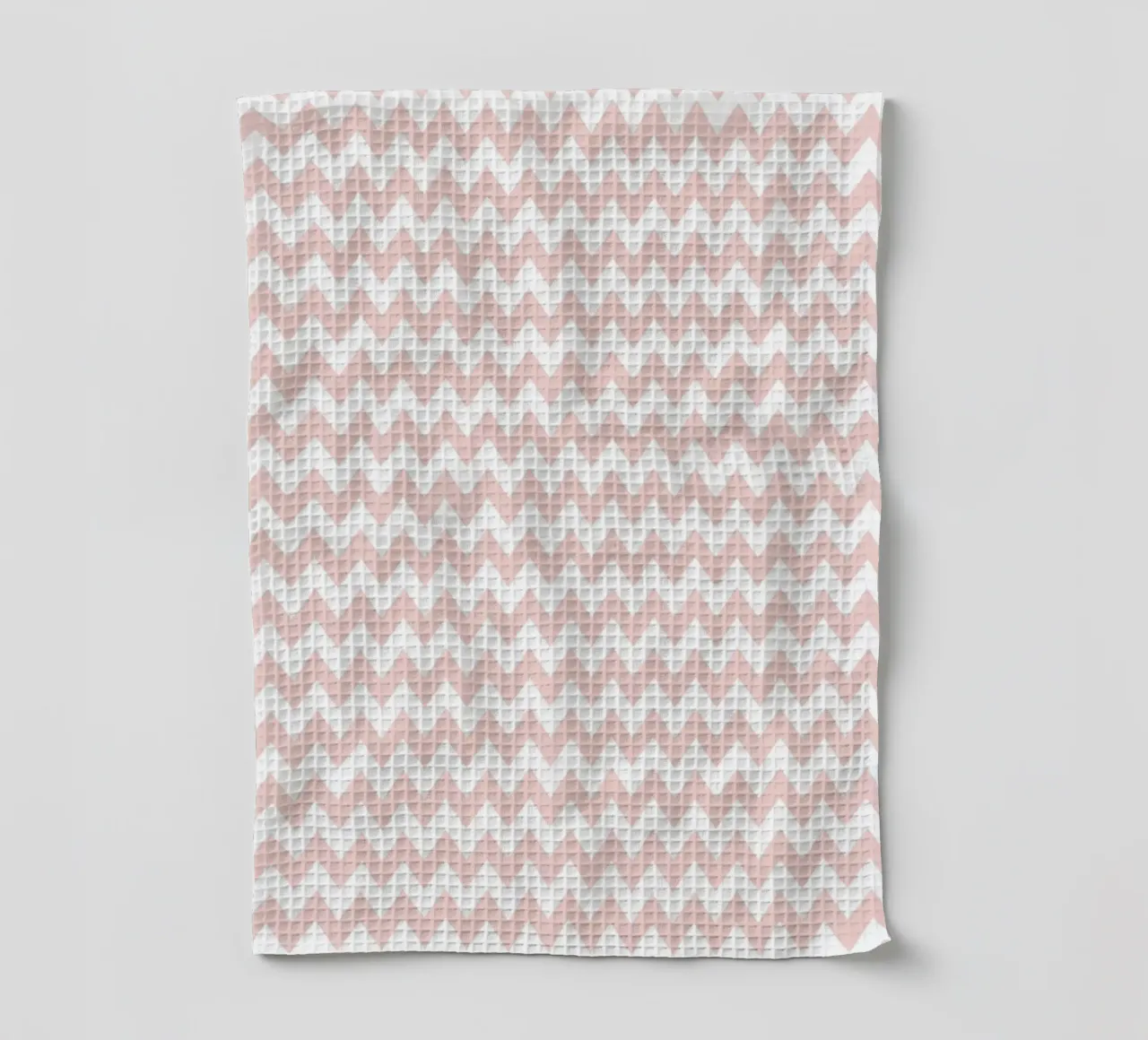 Minimal Basic Simple Chevron Pattern | Dusty Pink and White (Rosa e Bianco) canovaccio da cucina da Beauty in Simplicity