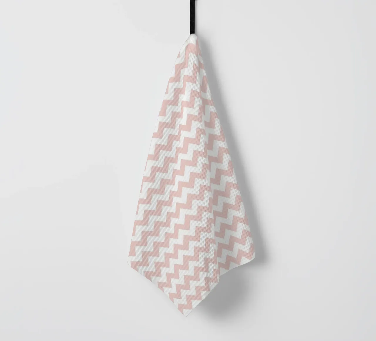 Minimal Basic Simple Chevron Pattern | Dusty Pink and White (Rosa e Bianco) canovaccio da cucina da Beauty in Simplicity