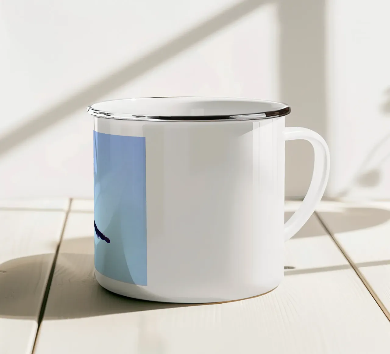 Danza in bianco e nero tazza in smalto da Nature's Palette