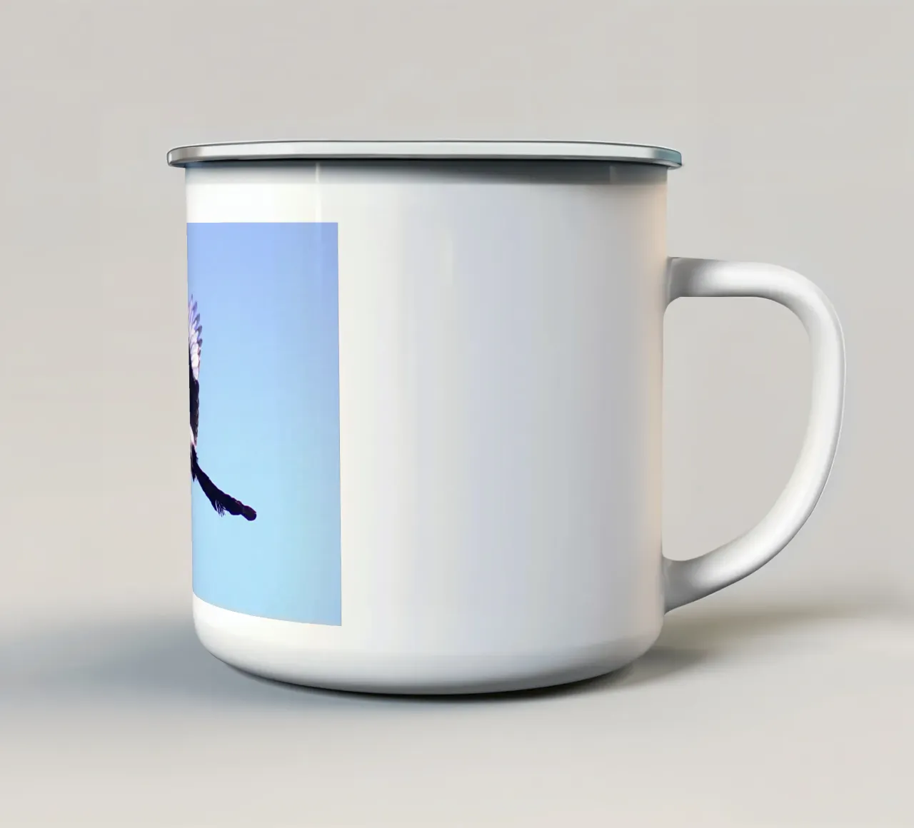 Danza in bianco e nero tazza in smalto da Nature's Palette