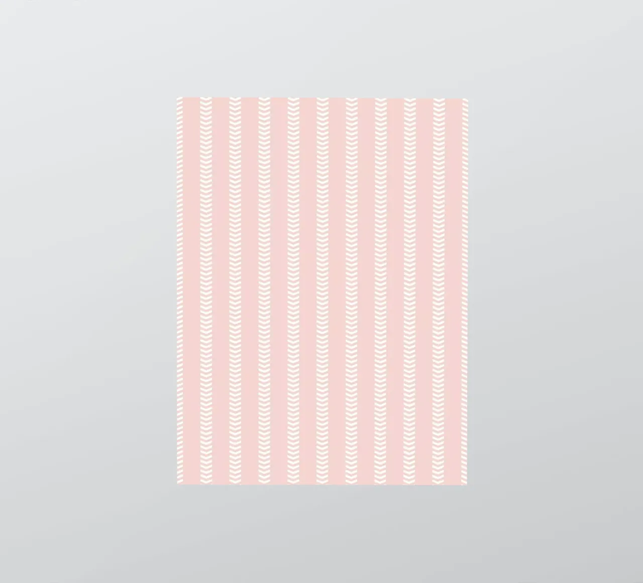 Frecce a strisce minimaliste di base in tela di fango, bianco su rosa pallido adesivo da Beauty in Simplicity