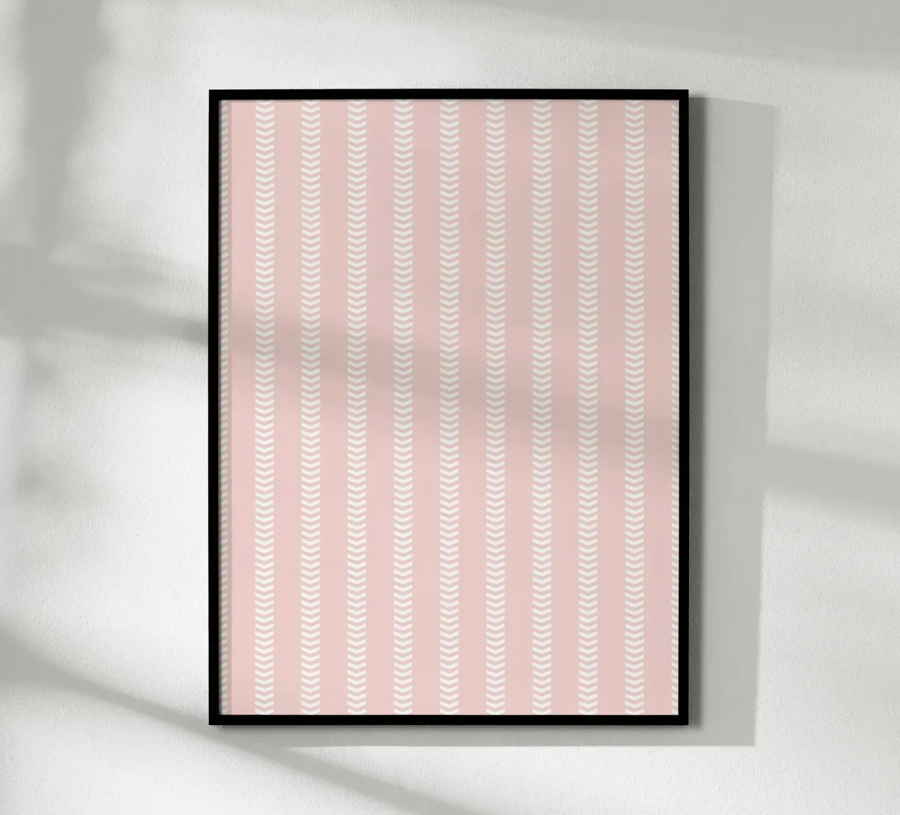 Frecce a strisce minimaliste di base in tela di fango, bianco su rosa pallido carta hahnemühle da Beauty in Simplicity