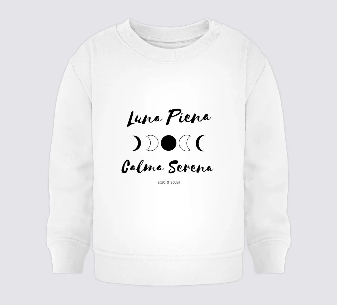 Luna Piena Calma Serena by studio scusi felpa neonato da studio scusi