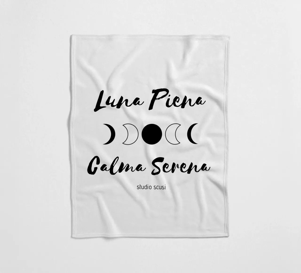 Luna Piena Calma Serena by studio scusi coperta in pile da studio scusi