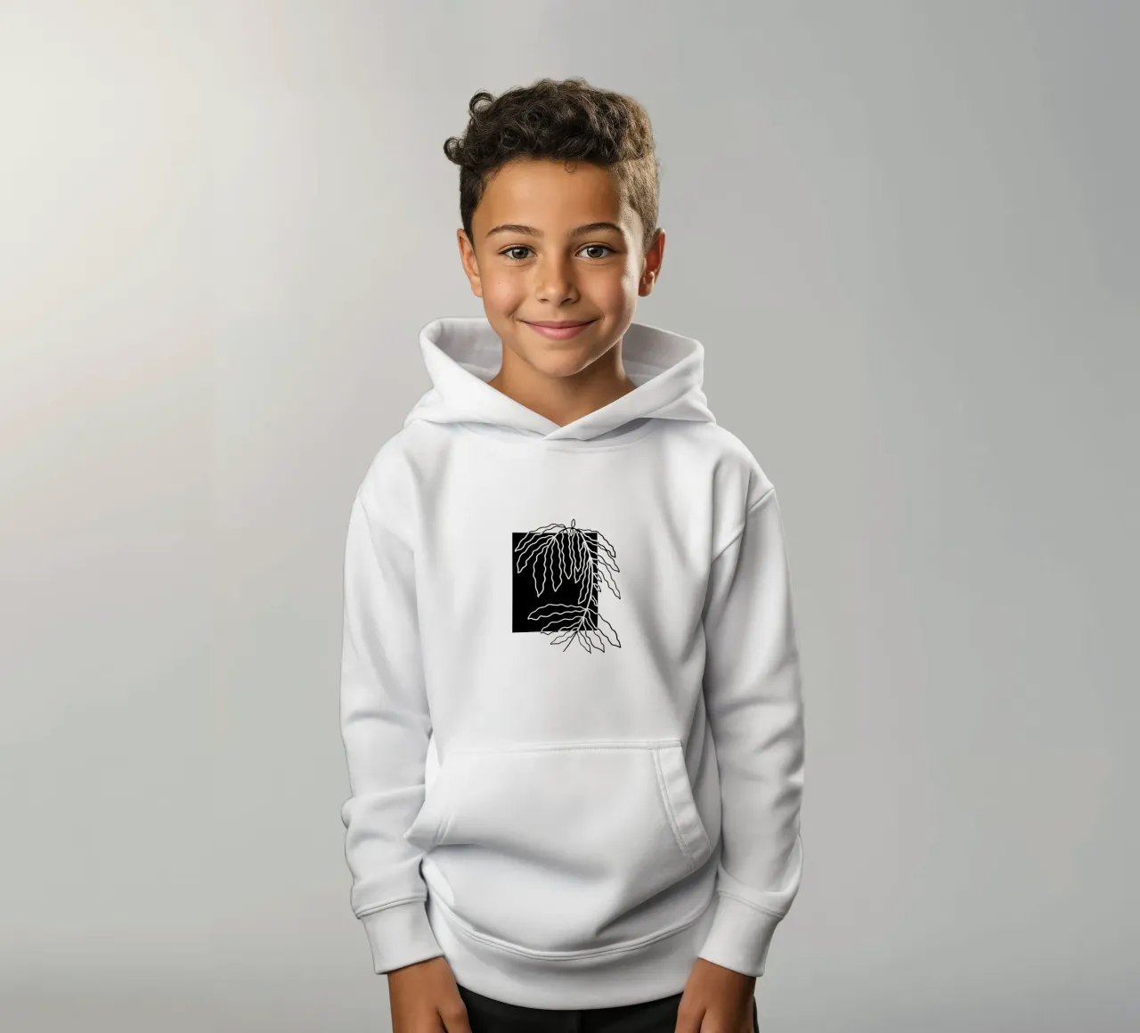 Black block branch felpa bambino con cappuccio da TijanaArtStudio88