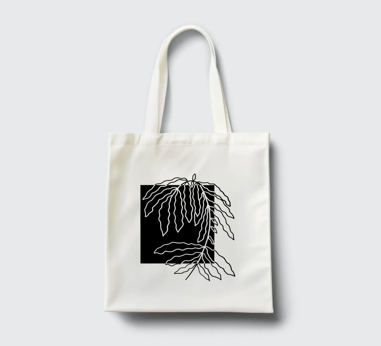 Black block branch borsa in juta da TijanaArtStudio88