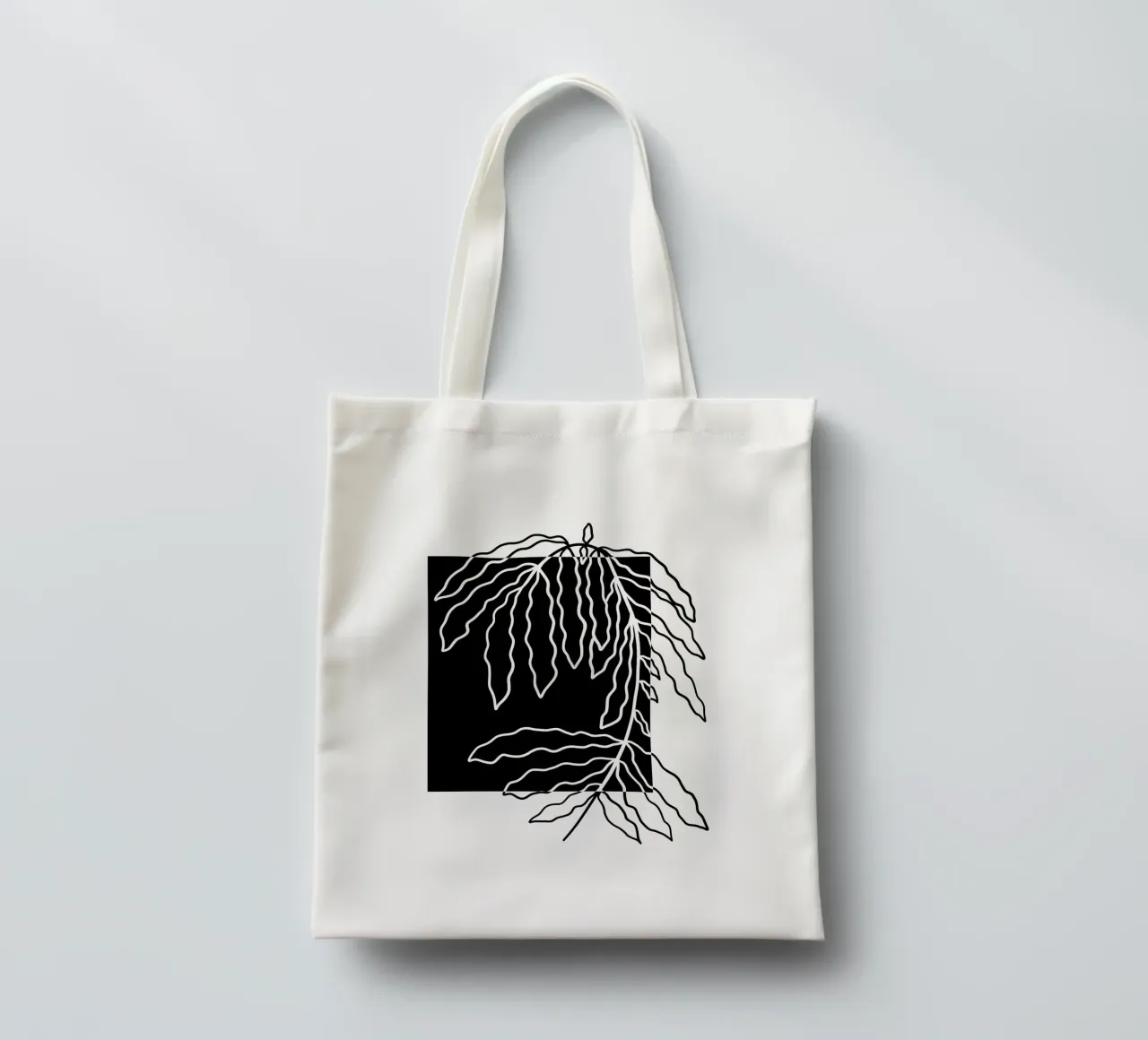 Black block branch borsa in juta da TijanaArtStudio88