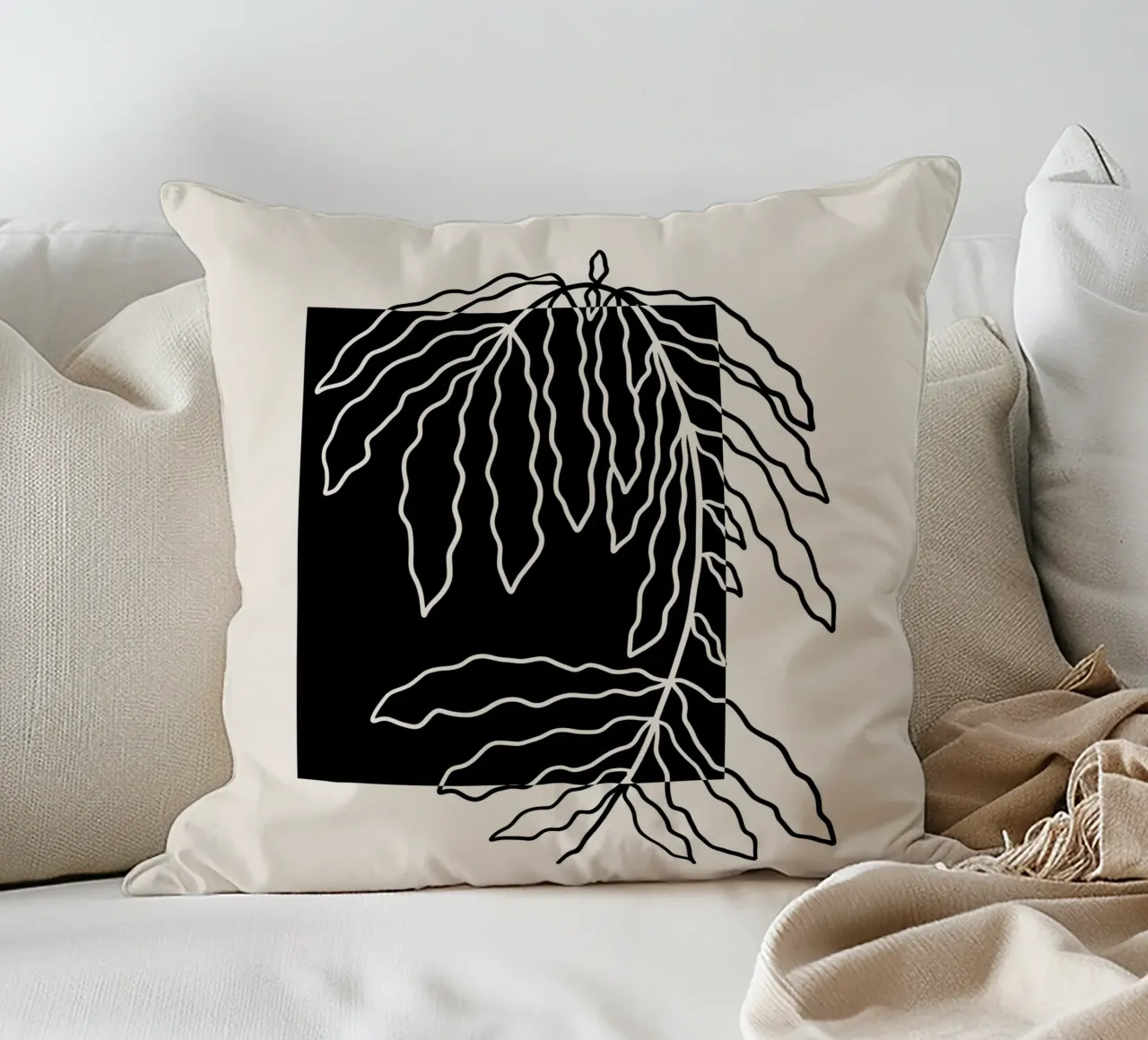 Black block branch cuscino da TijanaArtStudio88