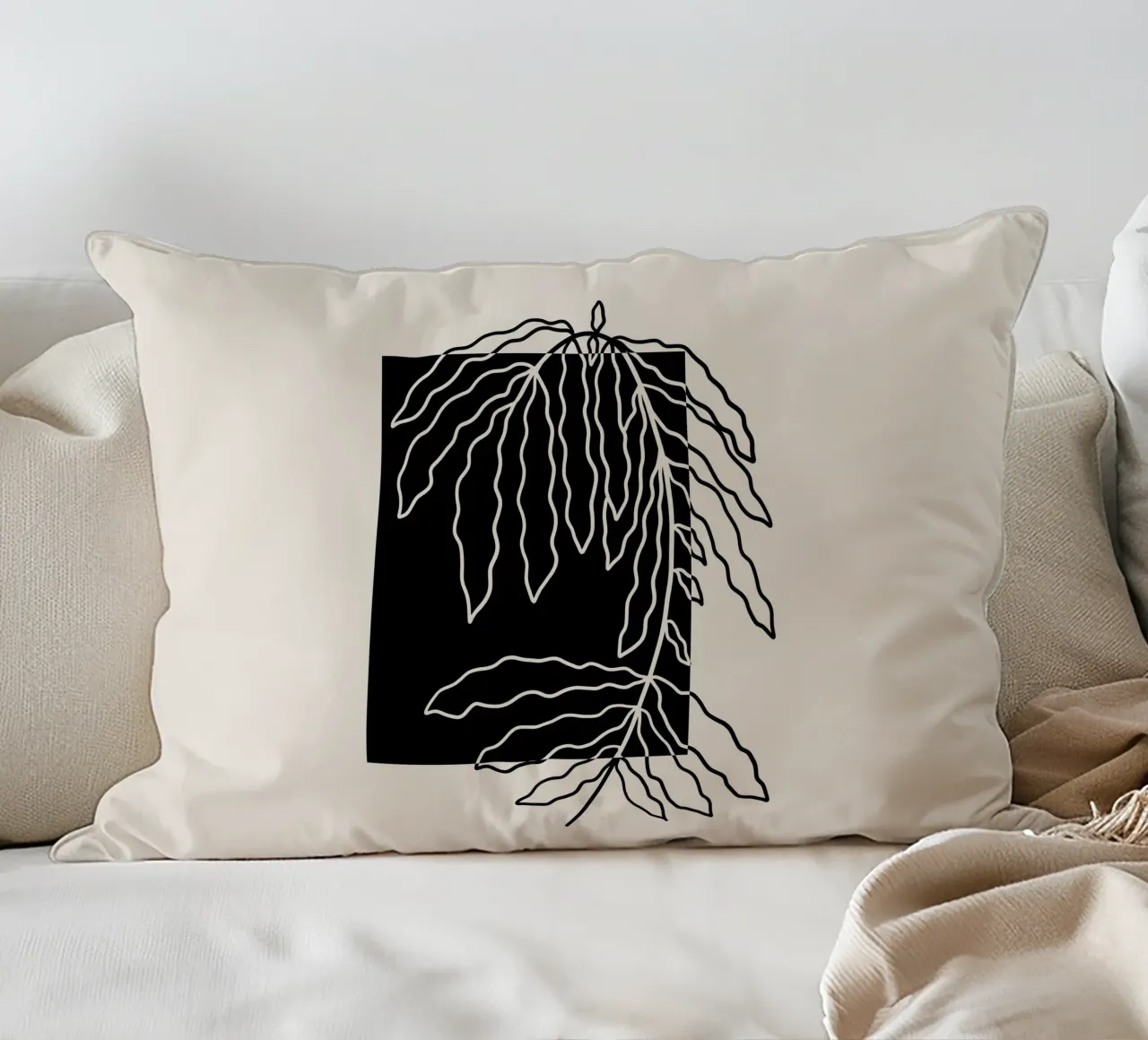 Black block branch cuscino da TijanaArtStudio88