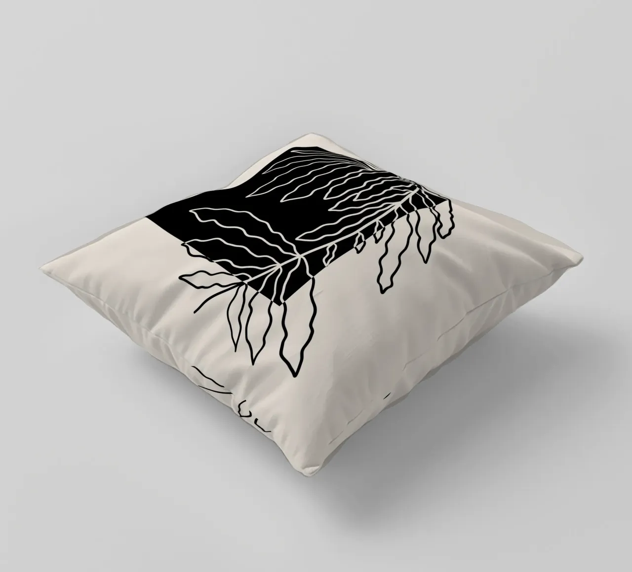 Black block branch cuscino da TijanaArtStudio88