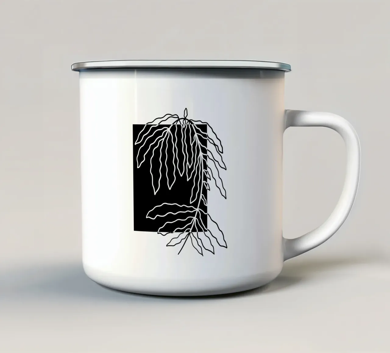 Black block branch tazza in smalto da TijanaArtStudio88