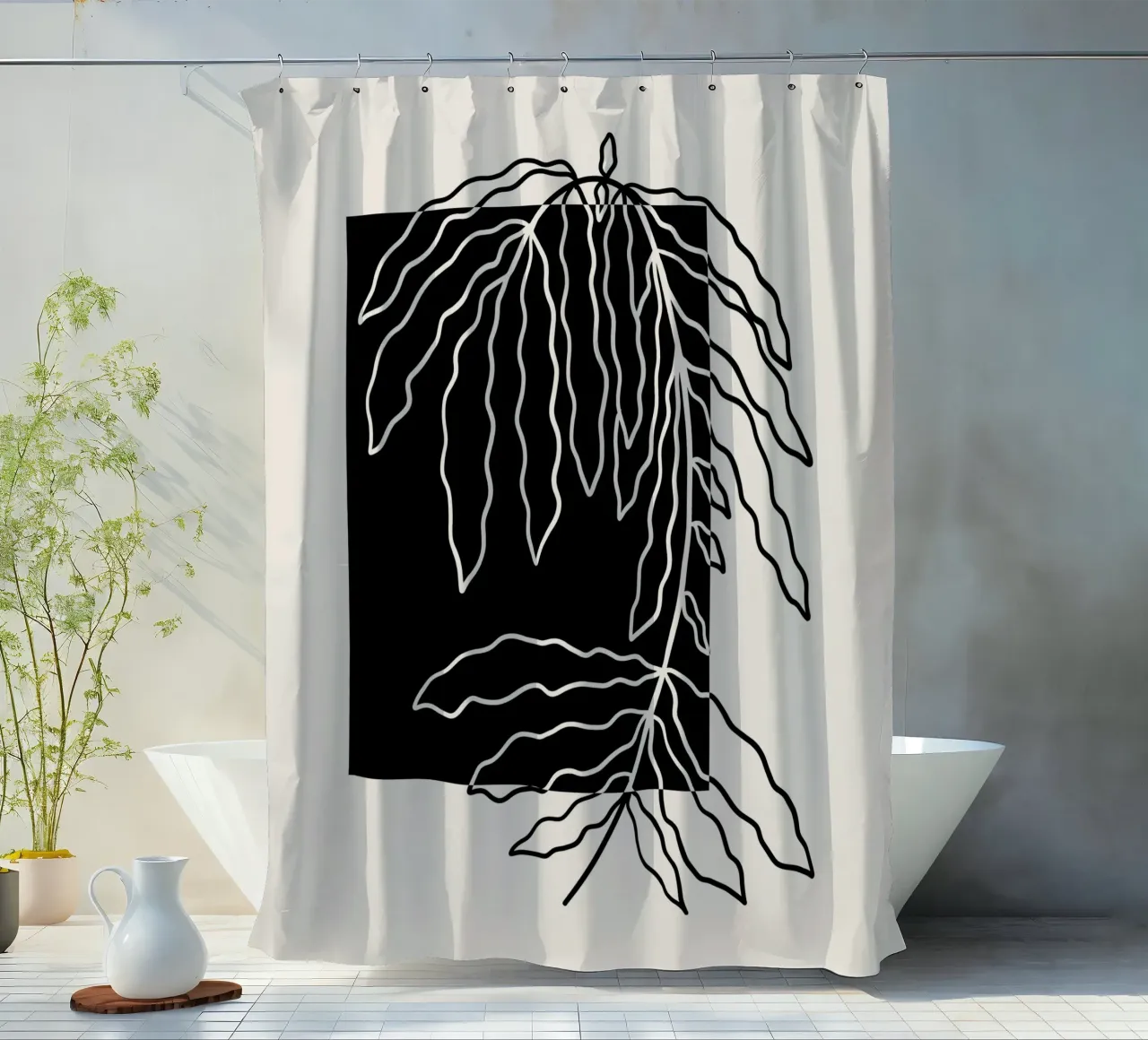 Black block branch tenda da doccia da TijanaArtStudio88