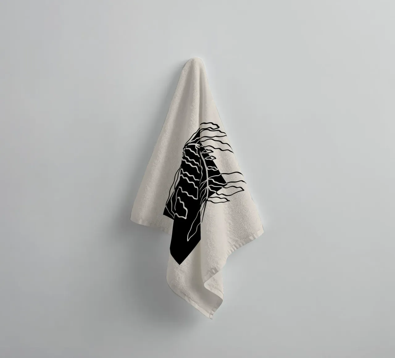 Black block branch asciugamano da bagno da TijanaArtStudio88