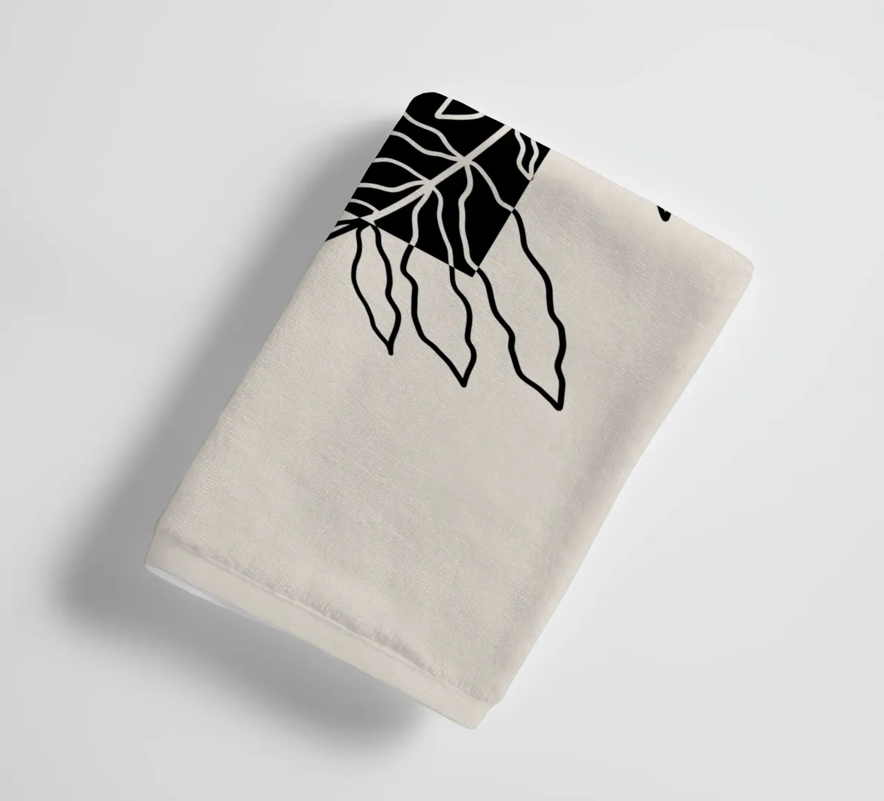 Black block branch asciugamano da bagno da TijanaArtStudio88